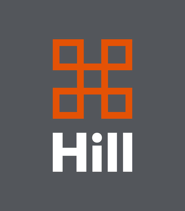 Hill Brand Identity Logo. Brand design by Gosling produced for Hill.